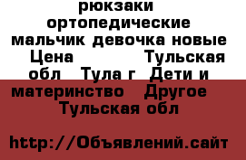 рюкзаки  ортопедические мальчик девочка новые  › Цена ­ 1 500 - Тульская обл., Тула г. Дети и материнство » Другое   . Тульская обл.